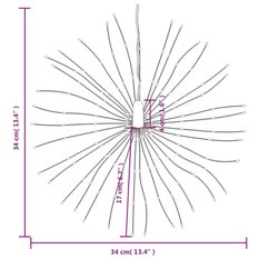 Ozdoby świąteczne ze 140 lampkami LED, 4 szt, zimna biel, 17 cm - Miniaturka zdjęcia nr 10