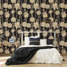 Tapeta Kwiecisty WZÓR Rośliny Motyle Ćmy do Salonu  - Miniaturka zdjęcia nr 5