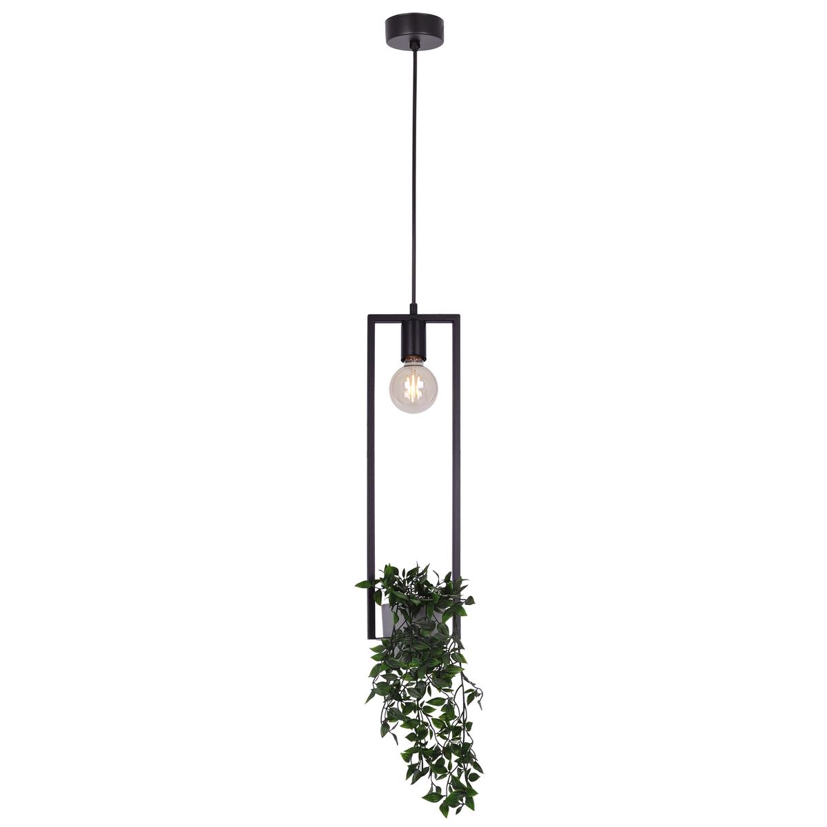 Lampa wisząca z kwietnikiem K-4037 ESTERA 15x100x15 cm do salonu lub pokoju czarny nr. 1