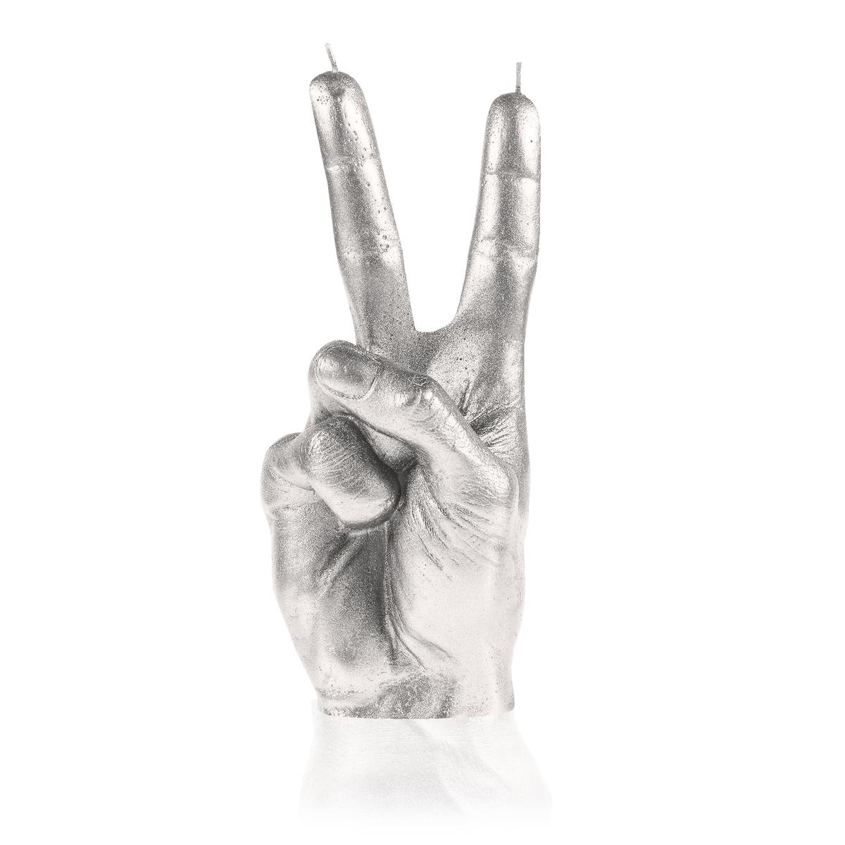 Świeca Hand PEACE Silver