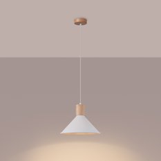 Lampa wisząca JAGA biała 120x30x30cm nowoczesna E27 do salonu - Miniaturka zdjęcia nr 3