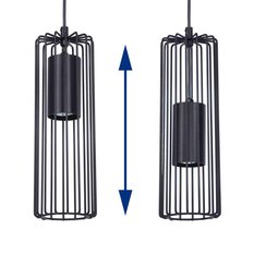 Lampa wisząca K-4932 FALCON 20x120x20 cm do salonu lub pokoju czarny - Miniaturka zdjęcia nr 2