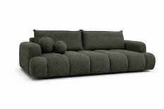 Kanapa z funkcją spania Mediolan 250x112x90 cm LOOP rozkładana trzyosobowa zieleń - Miniaturka zdjęcia nr 4