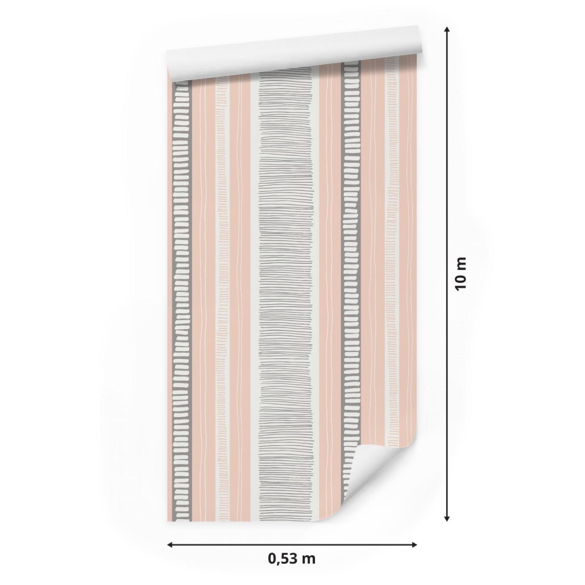 Tapeta Na Korytarz Malowane PASKI Linie Abstrakcja 53x1000  nr. 2