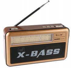 Radio przenośne  21 x 11,5 x 5,5 cm  z funkcją bluetooth   USB z latarką  czarne - Miniaturka zdjęcia nr 2