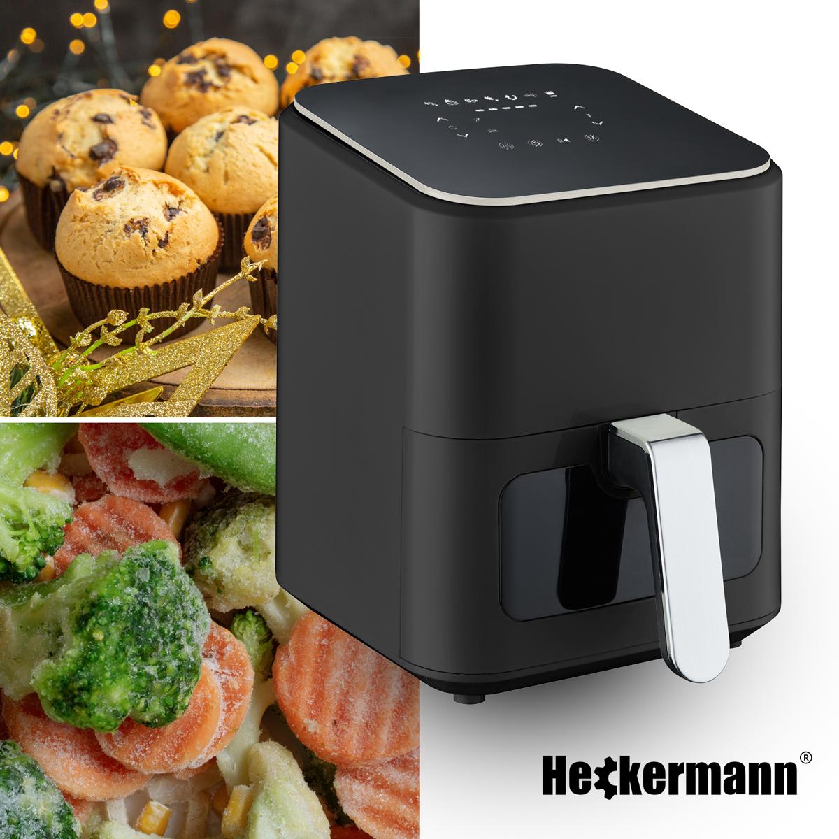 Frytkownica beztłuszczowa Air Fryer 4L Heckermann® RA510D Srebrna nr. 9