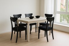 Krzesło drewniane VESTA 87x42x43 cm drewniane bukowe do jadalni czarne - Miniaturka zdjęcia nr 5