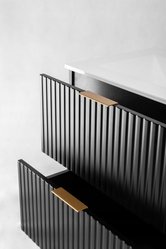  Szafka łazienkowa FLOW 80 cm z umywalką z metalowymi nogami czarny - Miniaturka zdjęcia nr 5