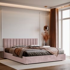 Panele tapicerowane 90x15 na ścianę wezgłowie różowy - Miniaturka zdjęcia nr 5