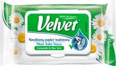 Velvet nawilżany papier toaletowy 48szt. Rumianek