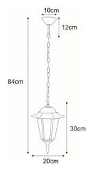 Lampa ogrodowa wisząca K-5009H / STANDARD 20x84x30 cm do ogrodu czarny/złoty - Miniaturka zdjęcia nr 2