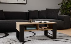 Stolik kawowy ława Modern 2p 58x98x50 cm do pokoju brązowo-czarny do pokoju - Miniaturka zdjęcia nr 4