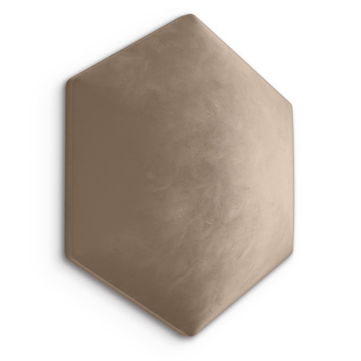 Panele tapicerowane  35x40 cm na ścianę hexagon beżowy
