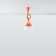 Lampa wisząca DIEGO 5 pomarańczowy 90x25x25cm nowoczesna E27 do salonu - Miniaturka zdjęcia nr 5