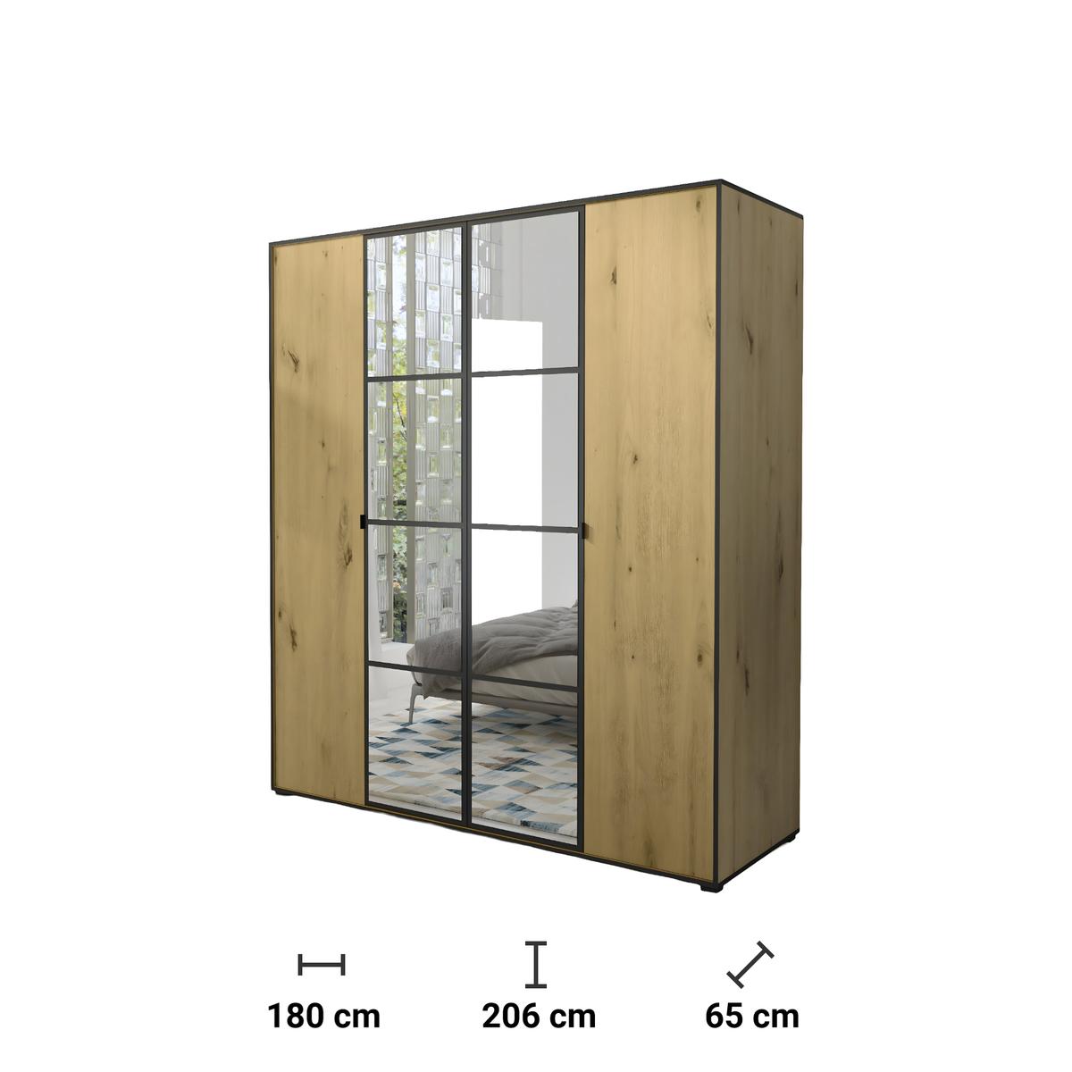 Szafa Oslo I 180 cm do sypialni przedpokoju garderoby dąb nr. 2