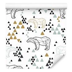 Tapeta Ścienna Geometryczne NIEDŹWIEDZIE Trójkąty - Miniaturka zdjęcia nr 5