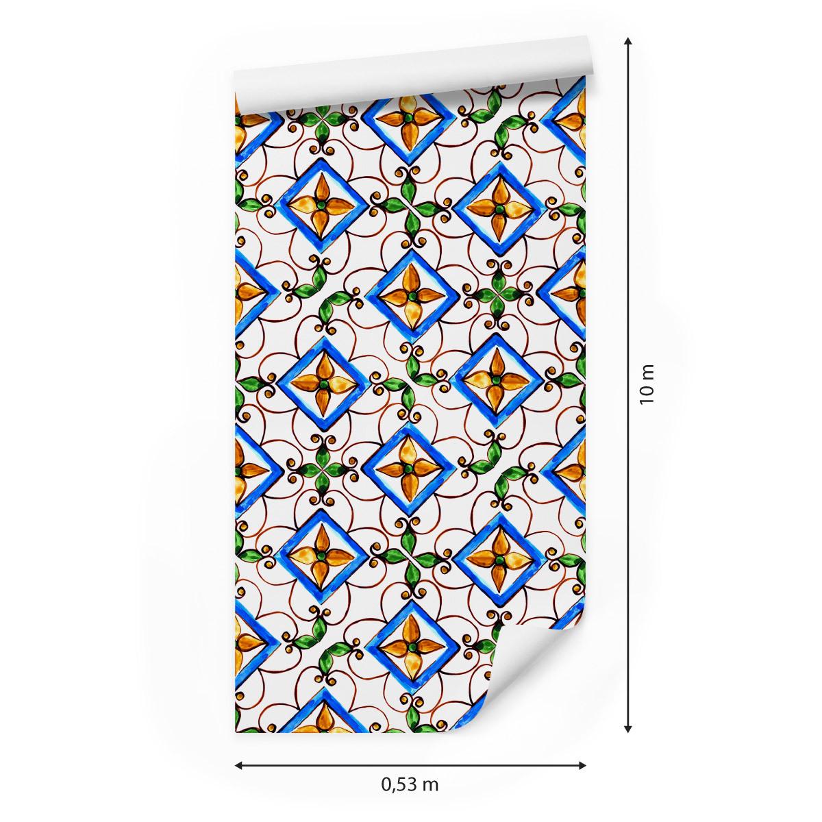 Tapeta do jadalni, kuchni orientalna mozaika wzory  nr. 2