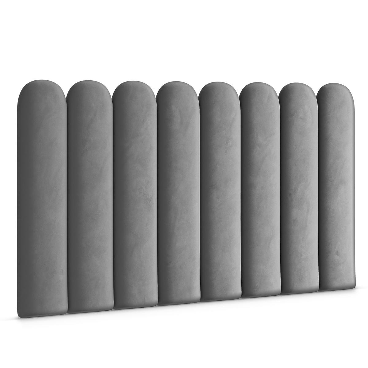 Panele tapicerowane 20x60  na ścianę płotek wezgłowie szary
