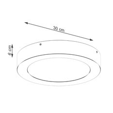 Plafon ONYX 30 biały LED 3000K 6x30x30cm nowoczesna lampa do salonu - Miniaturka zdjęcia nr 5