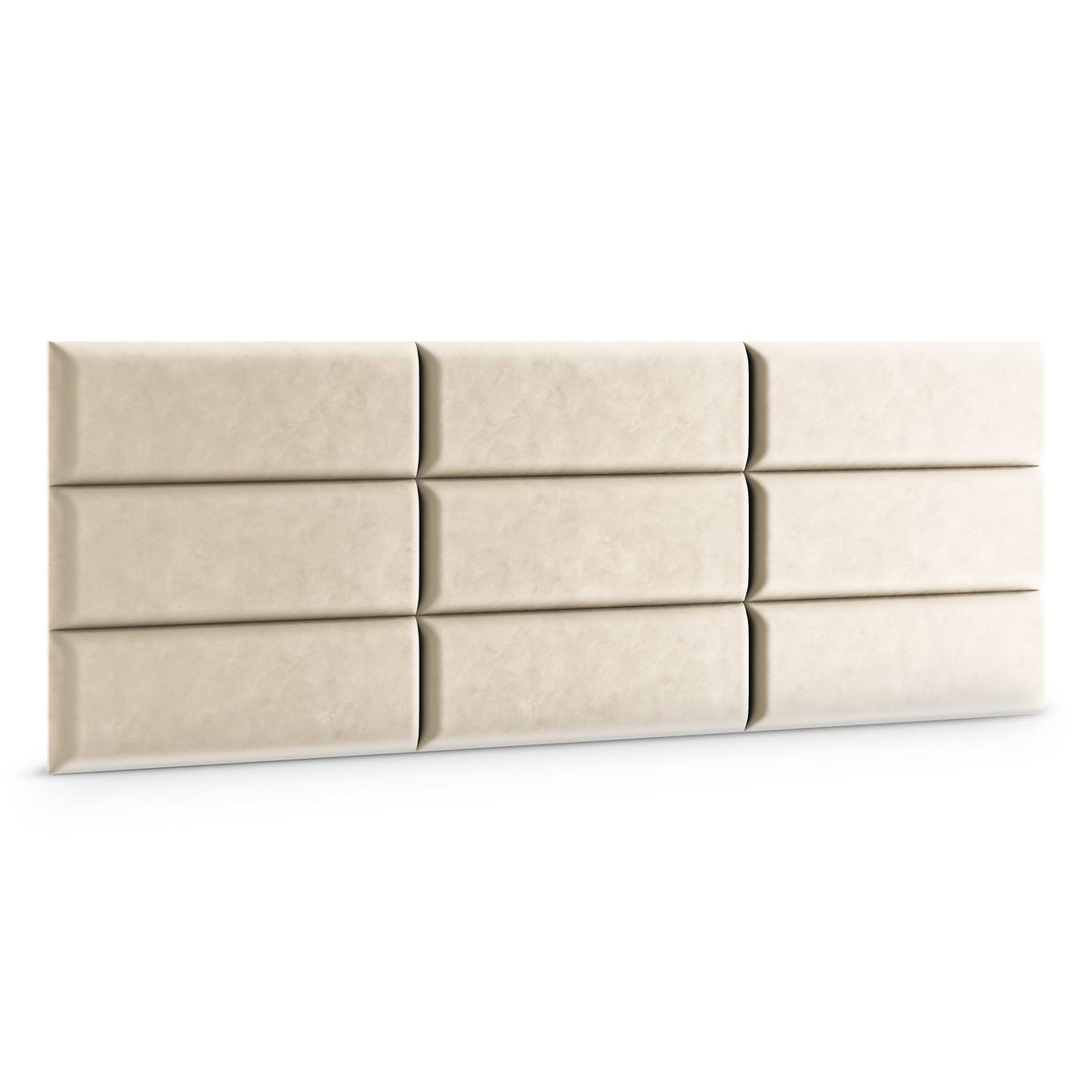  Panele tapicerowane 90x30 cm na ścianę magic velvet kremowy nr. 3
