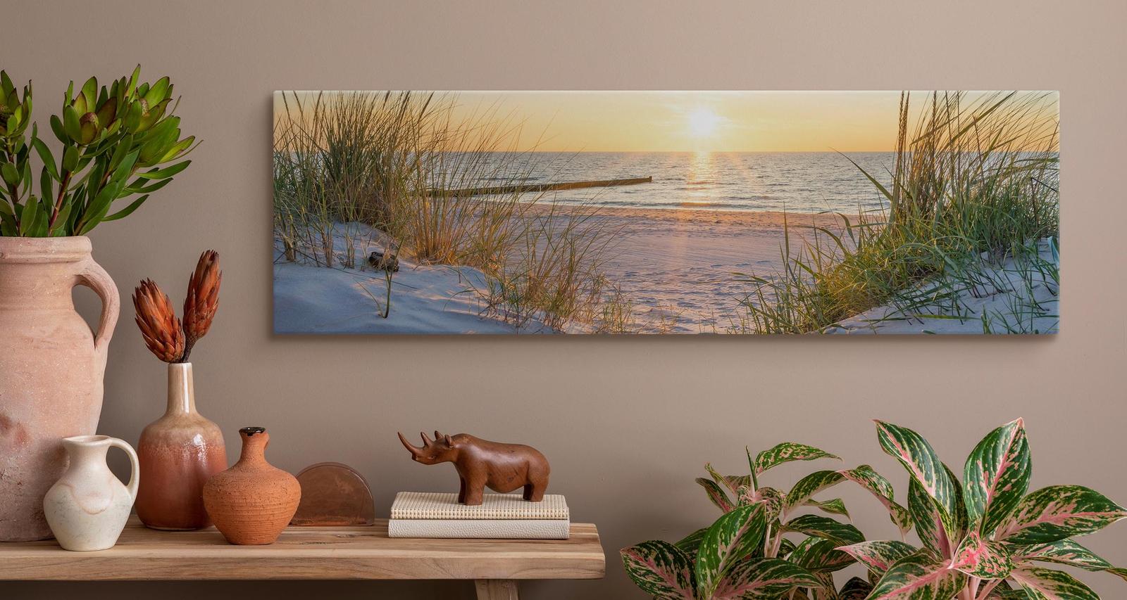 Obraz Do Salonu PLAŻA Morze Zachód Słońca Panorama Pejzaż 145x45cm nr. 4