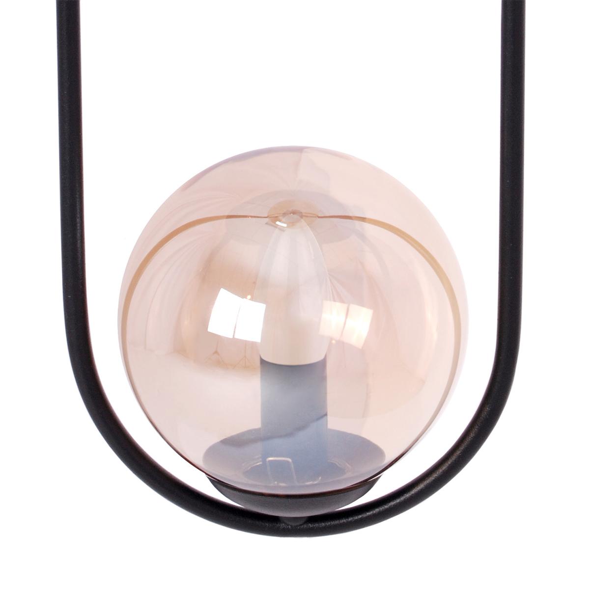 Lampa wisząca K-5121 VENTA 18.5x100x14 cm do salonu lub pokoju bursztynowy/czarny nr. 4