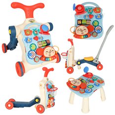 Pchacz chodzik jeździk deskorolka stolik interaktywny 5w1 zabawka dla niemowląt 52,2x16x42cm