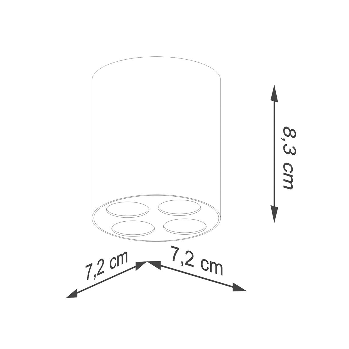 Plafon ZOE czarny LED 8.3x7.2x7.2cm nowoczesna lampa do salonu nr. 5