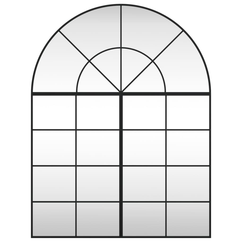 Lustro ścienne, czarne, 100x130 cm, zakończone łukiem, żelazo nr. 3