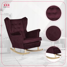 Fotel uszak bujany skandynawski Diana Family Meble - Miniaturka zdjęcia nr 6