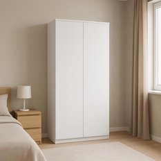 Szafa garderoba MARTUSIA 90x180x50 cm drzwi półki do przedpokoju lub pokoju biała bestseller - Miniaturka zdjęcia nr 8
