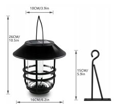 LAMPKI ZEWNĘTRZNE SOLARNE WISZĄCE OGRODOWE LED 2X - Miniaturka zdjęcia nr 3