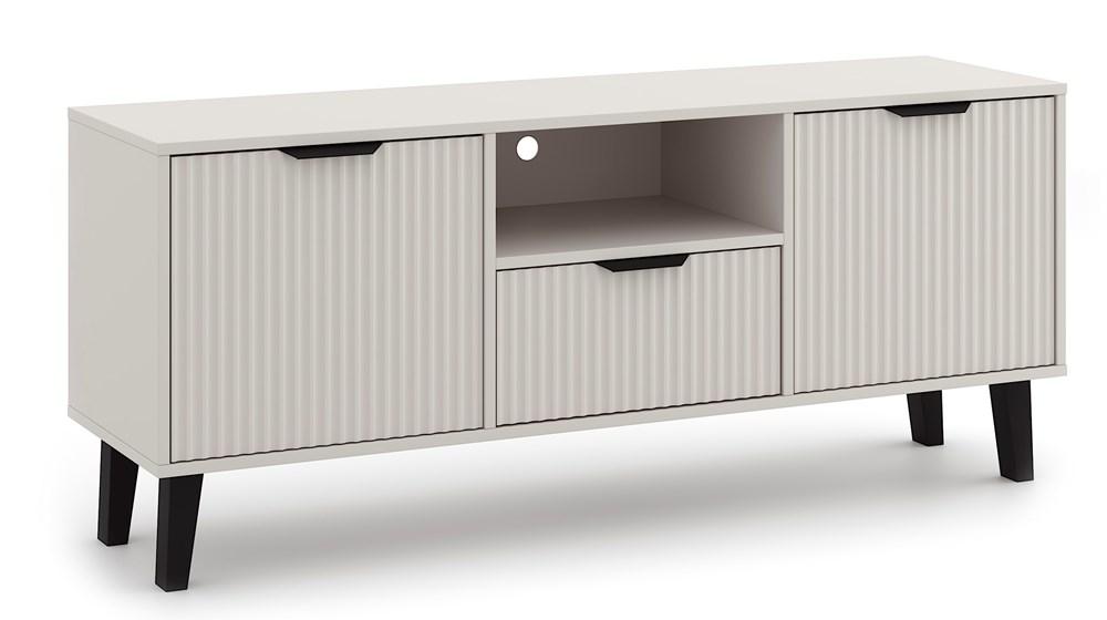 Szafka RTV Scandi 58x140x39 cm do salonu slim kaszmir beż
