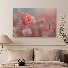 Obraz Na Płótnie Różowe Maki Na Łące Natura 120x80 Polna Przyroda - Miniaturka zdjęcia nr 5