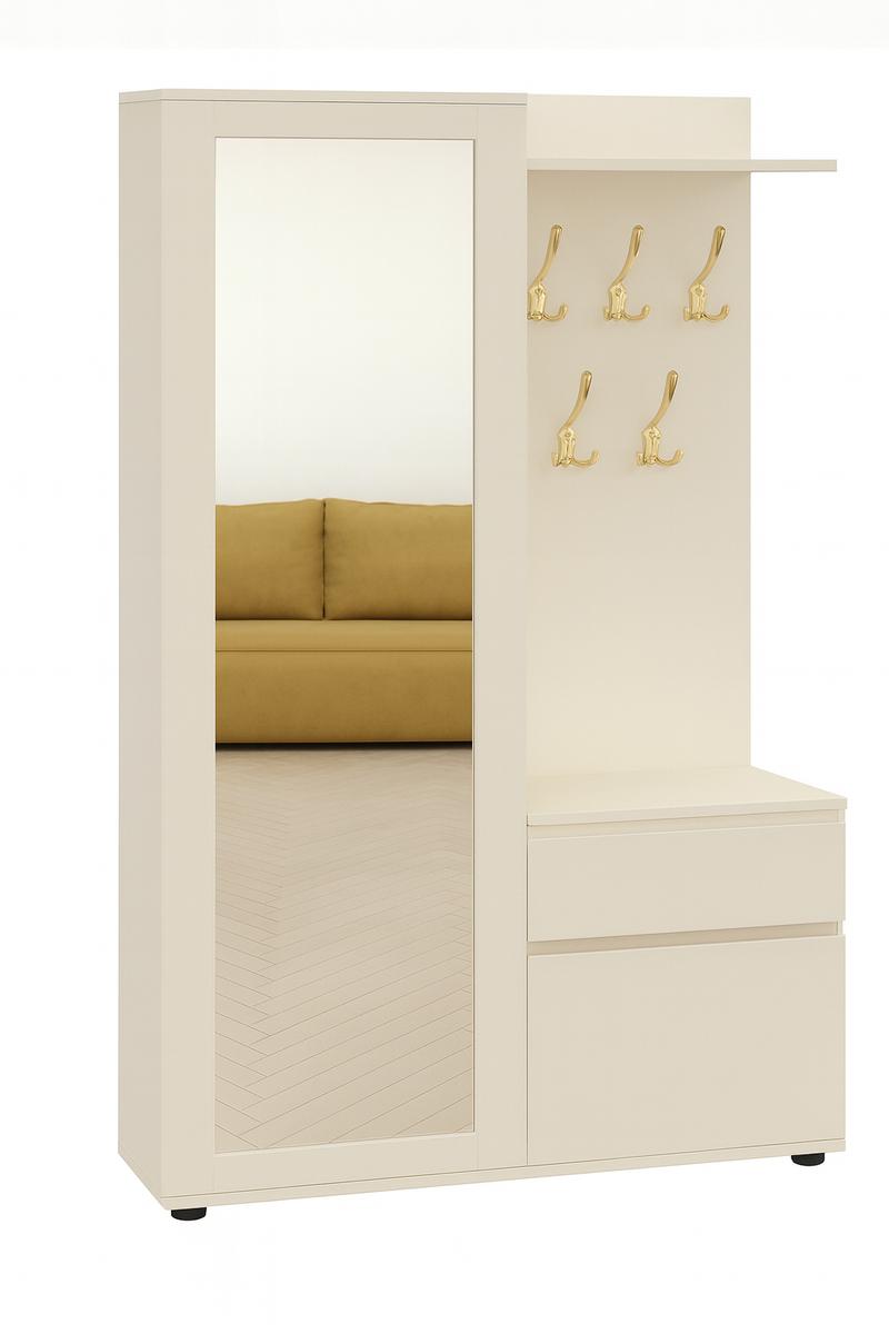 Garderoba do przedpokoju DUO 190x90x40 cm z lustrem wieszakami szafka na buty kaszmir nr. 1