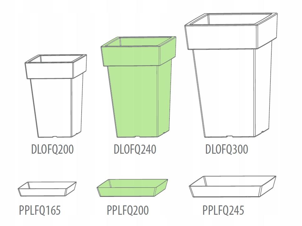 3x Donica z podstawką DLOFQ300, DLOFQ240 DLOFL300 nr. 5