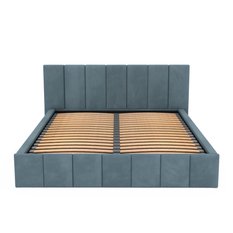 Łóżko tapicerowane 140x200 premium z pojemnikiem do sypialni morskie wezgłowie 107 cm - Miniaturka zdjęcia nr 16