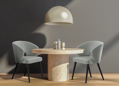 Krzesło DELUXE KR-8 50x60x85 cm welurowe do jadalni szary - Miniaturka zdjęcia nr 2