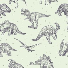 Tapeta do pokoju dziecięcego DINOZAURY zwierzęta, dekoracja nowoczesna  - Miniaturka zdjęcia nr 4
