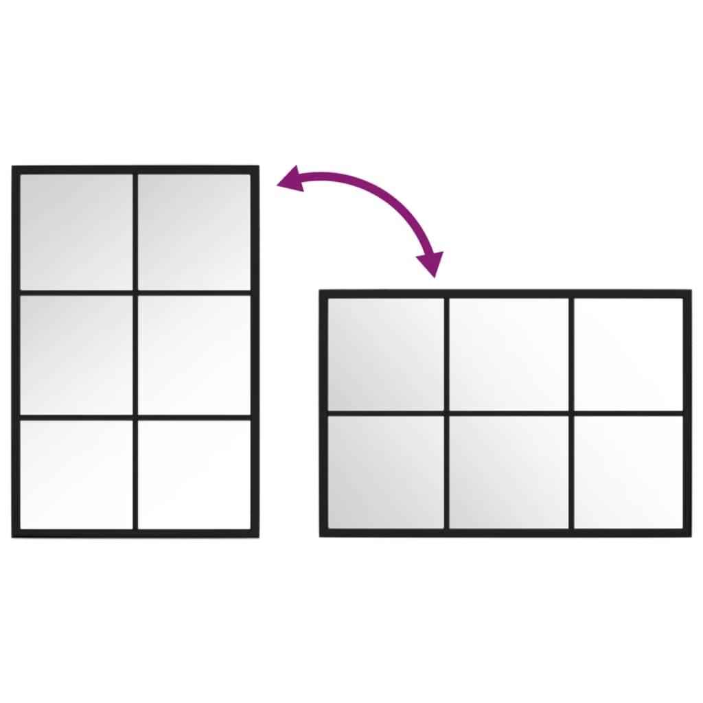 Lustro 60x40 cm do łazienki sypialni ścienne metalowe czarne  nr. 5