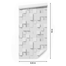 Tapeta, Kwadraty, Geometryczne wzory 3D, dekor do Salonu - Miniaturka zdjęcia nr 2