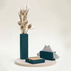 Pojemnik na podkładki Loft Dark Turquoise Poli - Miniaturka zdjęcia nr 3