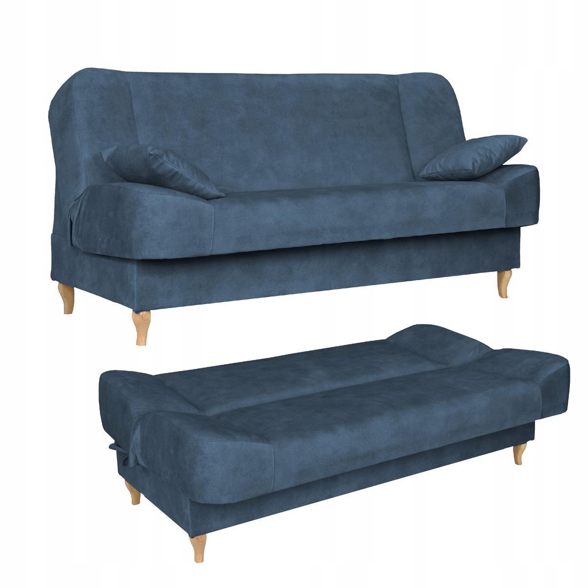 Wersalka SARA 200x95 cm niebieski rozkładana kanapa z pojemnikiem sofa do salonu Aura nr. 1