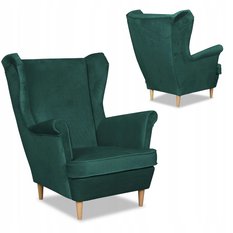 Fotel uszak Angelo plaster miodu zielony - Miniaturka zdjęcia nr 4