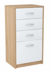 Komoda JULIA K026 85x45x35 cm dąb sonoma biała do biura - Miniaturka zdjęcia nr 2