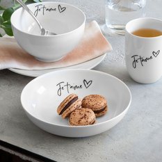 Miska 18,7 cm 370 ml  płaska Je t'aime Statement Villeroy & Boch biała do jadalni - Miniaturka zdjęcia nr 2