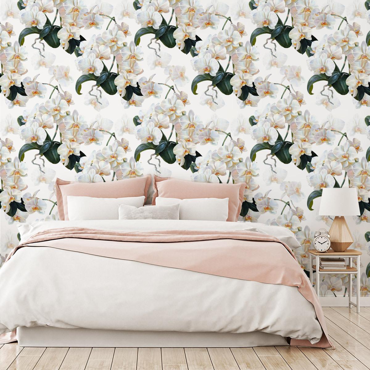 Tapeta do sypialni egzotyczne storczyki orchidee  nr. 4