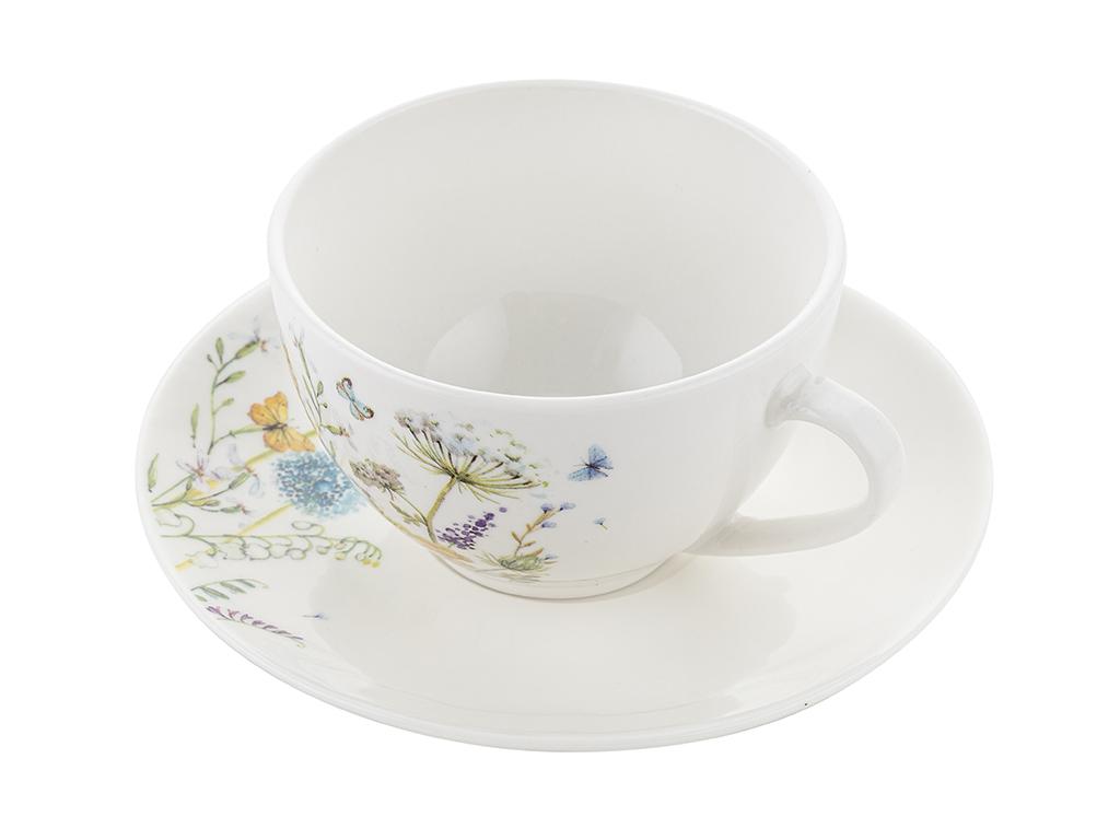 Filiżanka porcelanowa ze spodkiem 240 ml Kwiaty Aurora Florina nr. 2