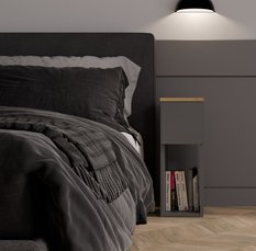 Szafka nocna GALAX 55x20x30 cm do sypialni antracyt dąb artisan - Miniaturka zdjęcia nr 3