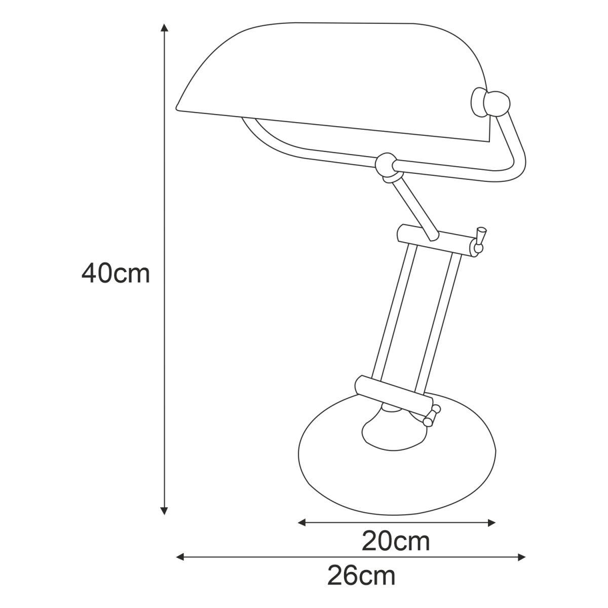 Lampka biurkowa K-8041 BANK 26x40x20 cm do salonu lub pokoju patyna nr. 8